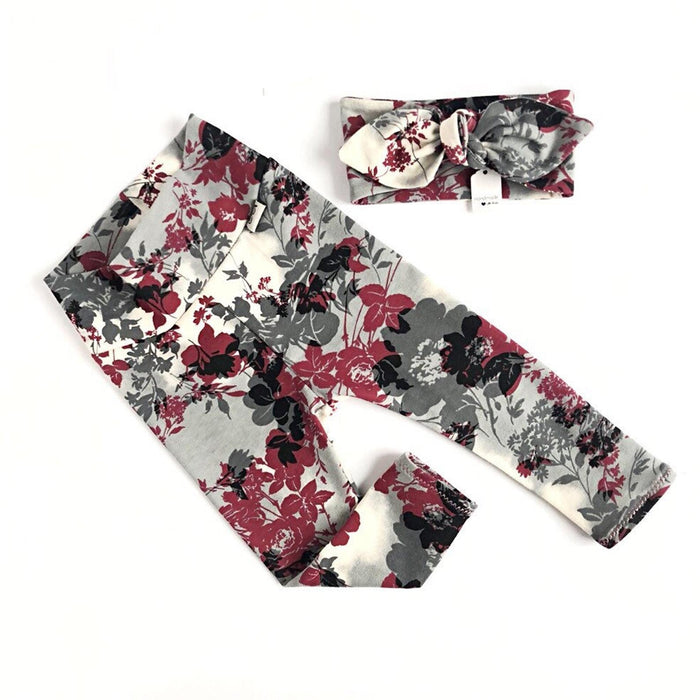 Organic Floral Leggings and/or Headbands