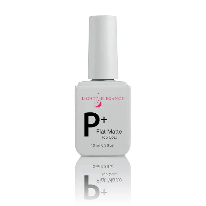 P+ Flat Matte UV/LED Top Coat, 10 ml-Light Elegance-Gel Essentialz