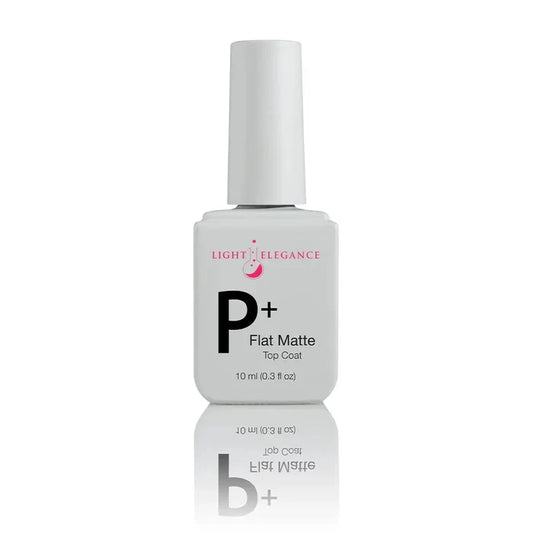 P+ Flat Matte UV/LED Top Coat, 10 ml-Light Elegance-Gel Essentialz