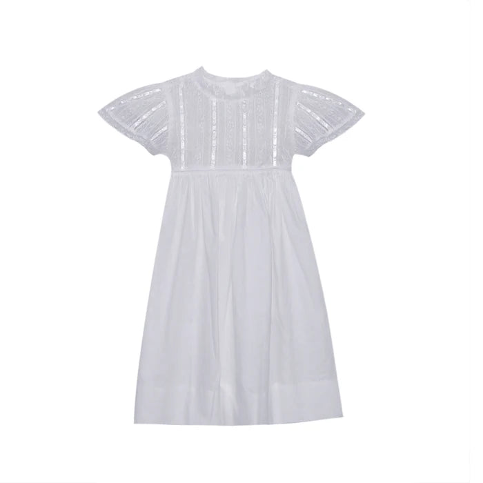 P & R Wesley Full Bodice Dress w/ Sleeve-White
