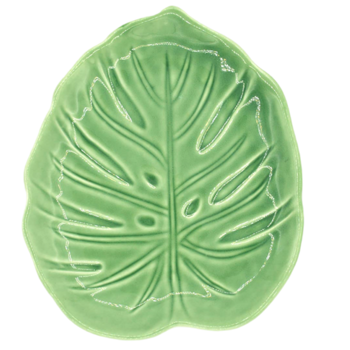 palm dish plate, ceramic serving dish, minimalist ceramic plate, party appetizer plate, elegant display dish, modern ceramic dishware, giftable dish for table setting, neutral dinnerware accent, versatile table dish, timeless ceramic home decor