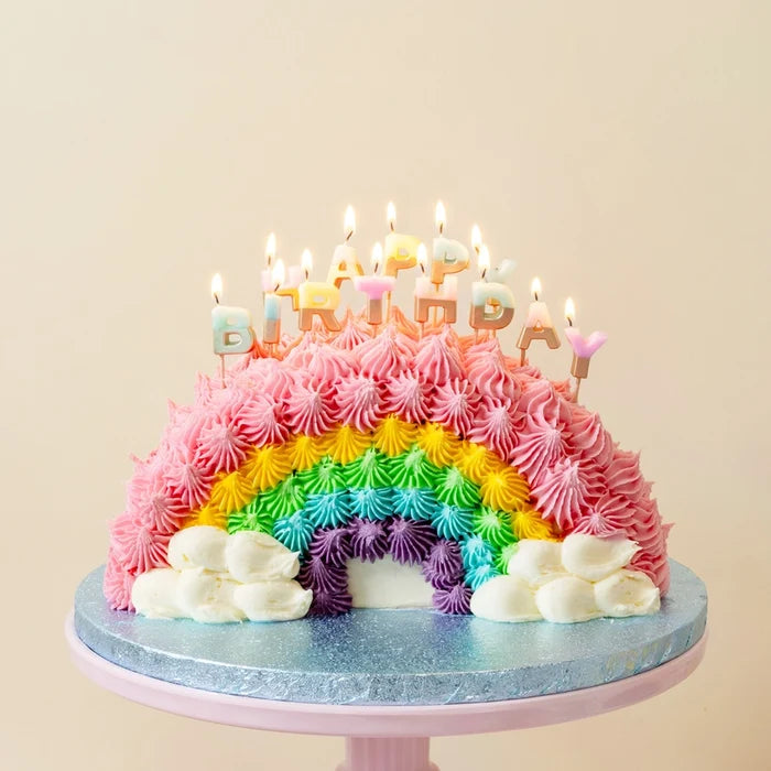 Pastel Happy Birthday Candles