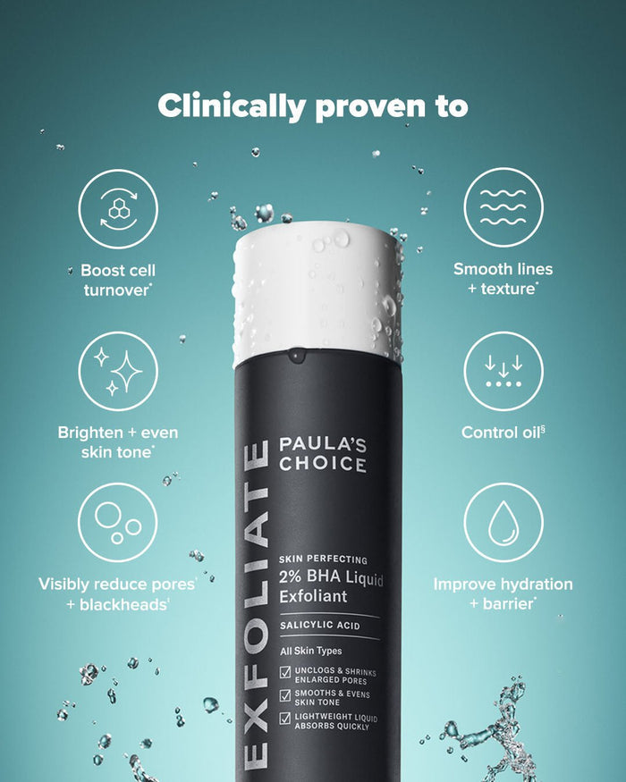 Paula’s Choice Skin Perfecting 2% BHA Liquid Exfoliant. باولا تشويس سكين بيرفكتينج 2٪ BHA مقشر سائل - Princess Cosmetics Qatar