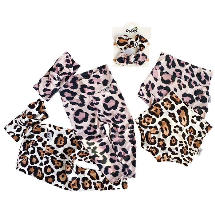 Peach Mauve Leopard Bummies and/or Headbands