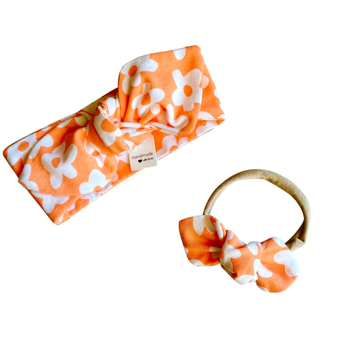 Peach Windy Flower Bummies and/or Headbands