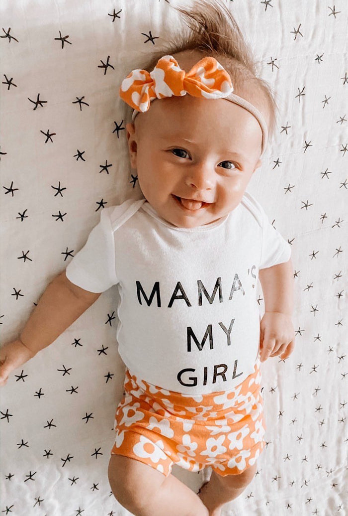 Peach Windy Flower Bummies and/or Headbands