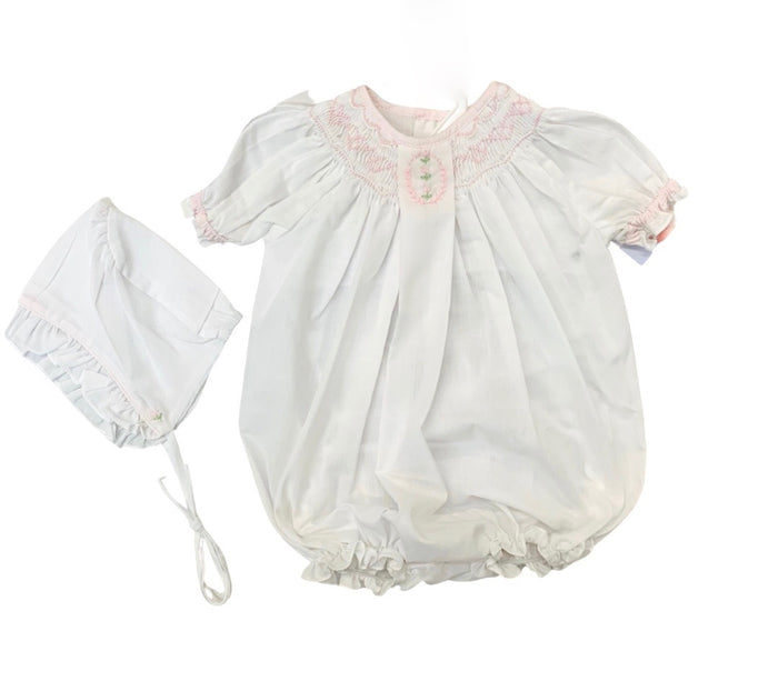 Petit Ami Pleat Front Bubble-White