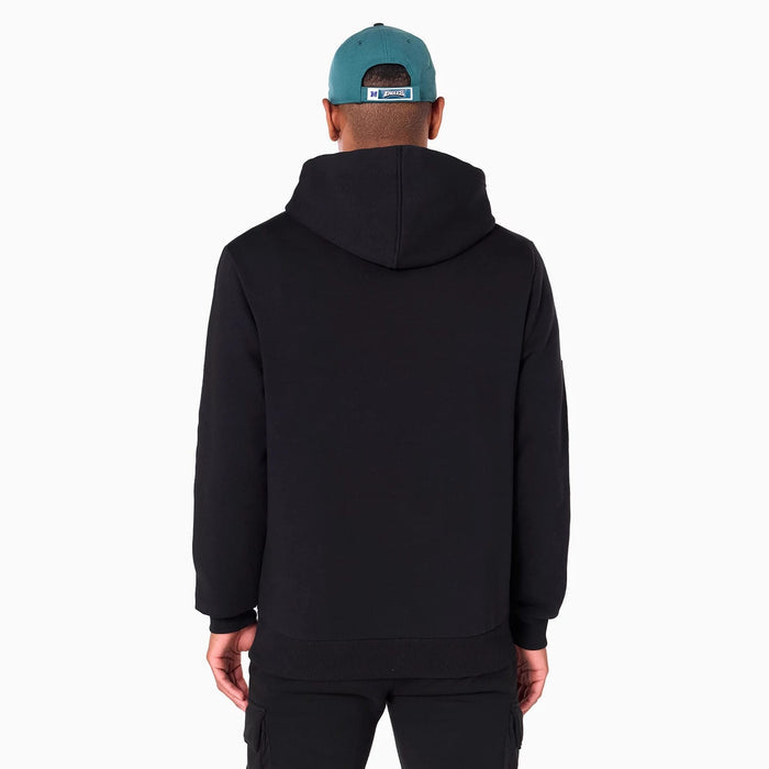 The Male model is wearing Philadelphia Eagles NFL Black Pullover Hoodie 2