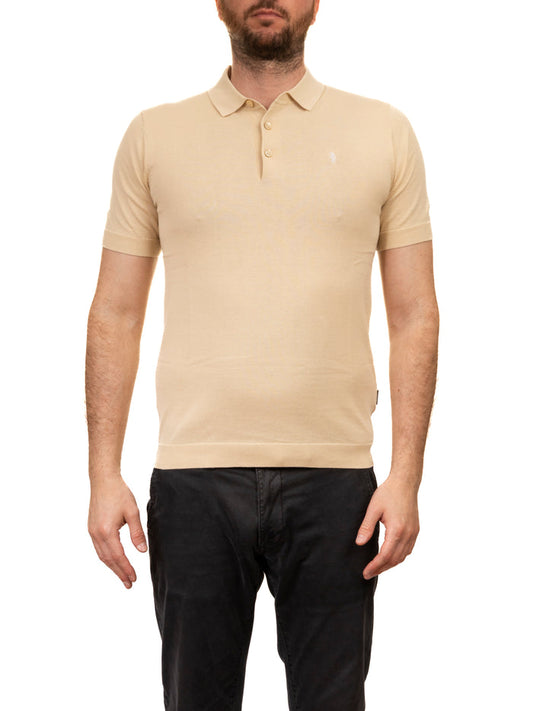 REFRIGUE polo logo burro 2816MPW00174 KNIT-BUTTER