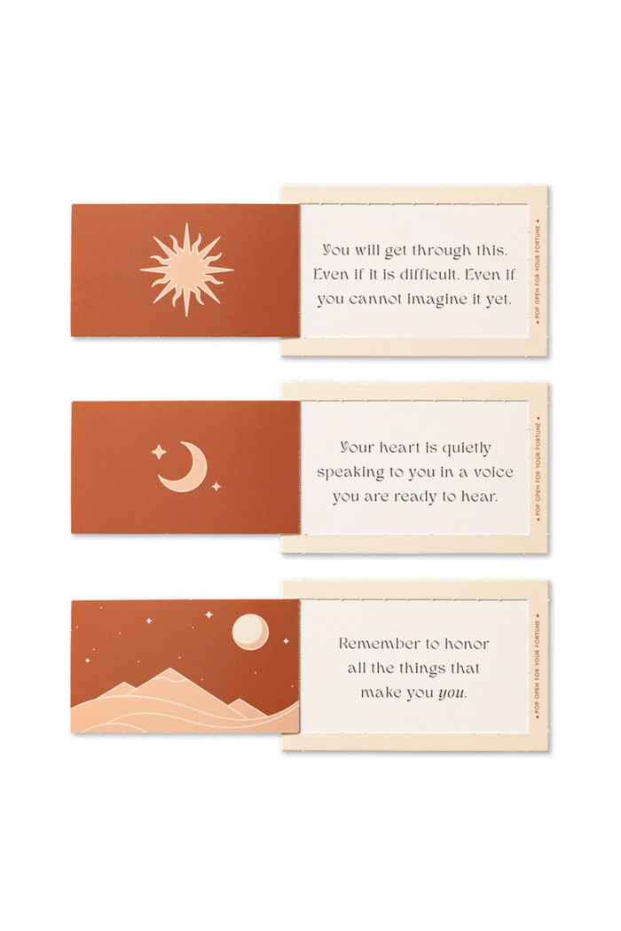 Pop-Open Fortunes
Little Cards to Guide and Inspire Your Day