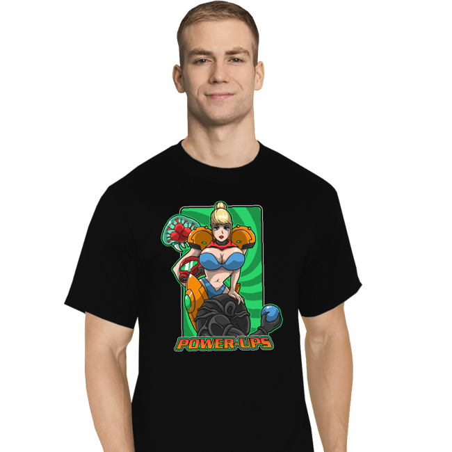 Daily_Deal_Shirts T-Shirts, Tall / Large / Black Power-Ups