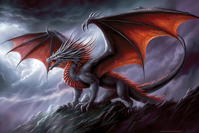 Powerful Dragon Wings Outstretched