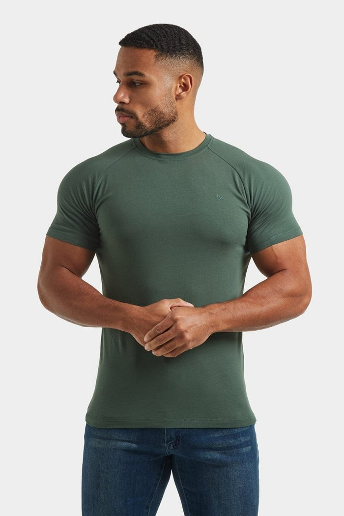 Premium Athletic Fit T-Shirt in Dark Khaki - TAILORED ATHLETE - USA