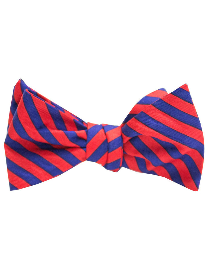 Properly Tied Navy/Red Stripe Bow Tie