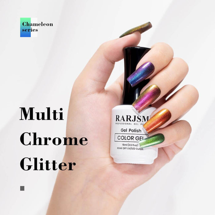 RARJSM ®Holographic Chameleon Gel Nail Polish 6 Colors Set 7.5ml