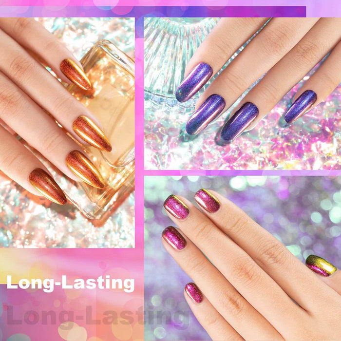 RARJSM ®Holographic Chameleon Gel Nail Polish 6 Colors Set 7.5ml