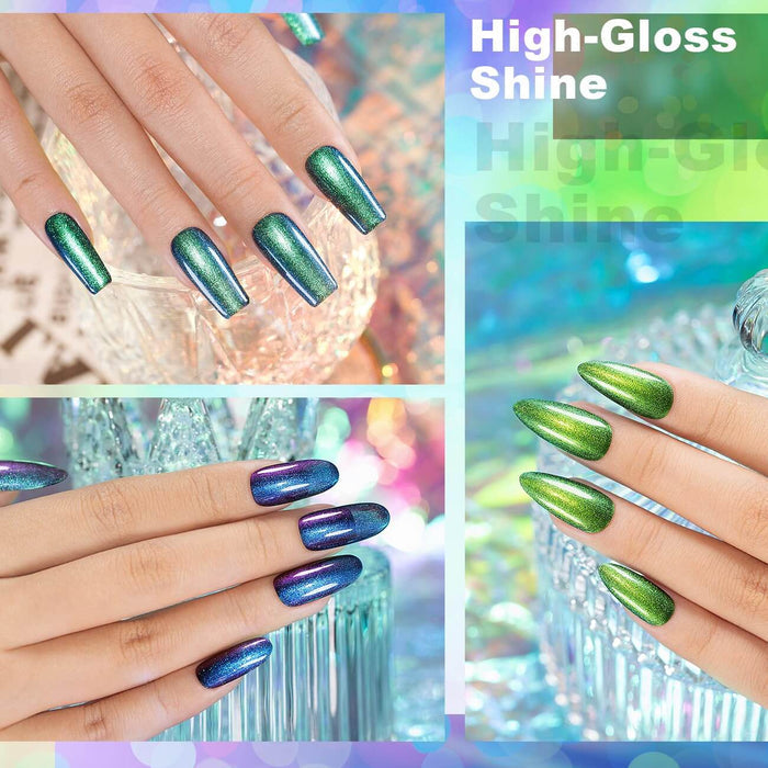 RARJSM ®Holographic Chameleon Gel Nail Polish 6 Colors Set 7.5ml