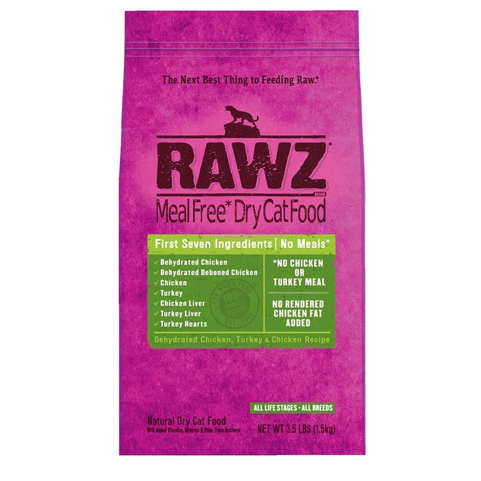 Rawz Dehydrated Chicken, Turkey & Chicken Recipe Cat food