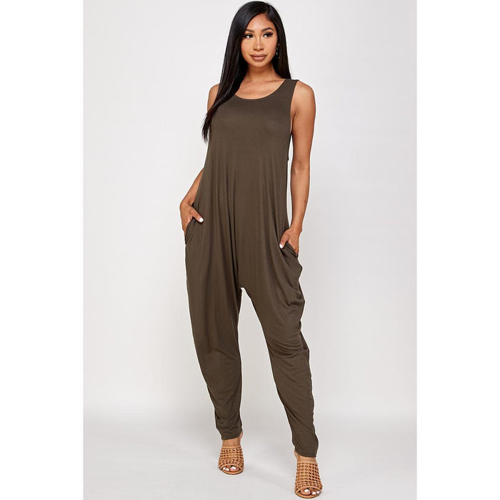 Rayon Spandex Harem Styles Jumpsuit