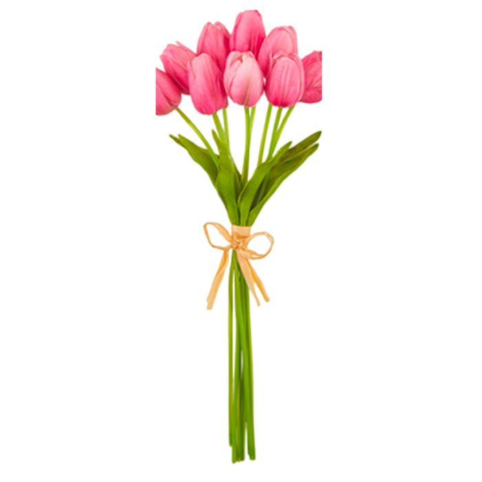 15" Real Touch Tulip Bundle Raz Imports Pink