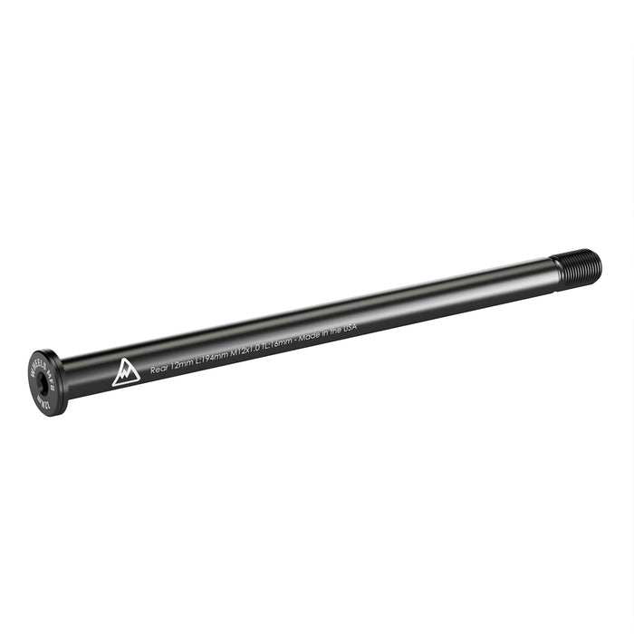Rear Thru Axle 12mm x 194 Length x 1.0 Thread Pitch - Flat Washer
