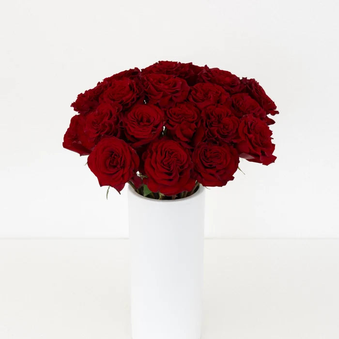 Red Heart Garden Rose Vase - Image