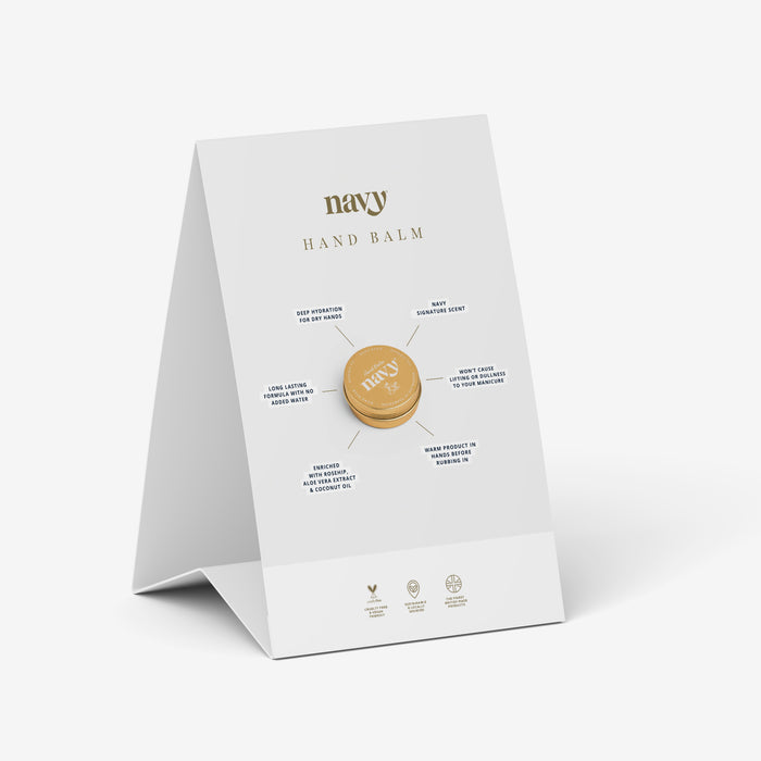 hand-balm-tent-card a5 salon retail