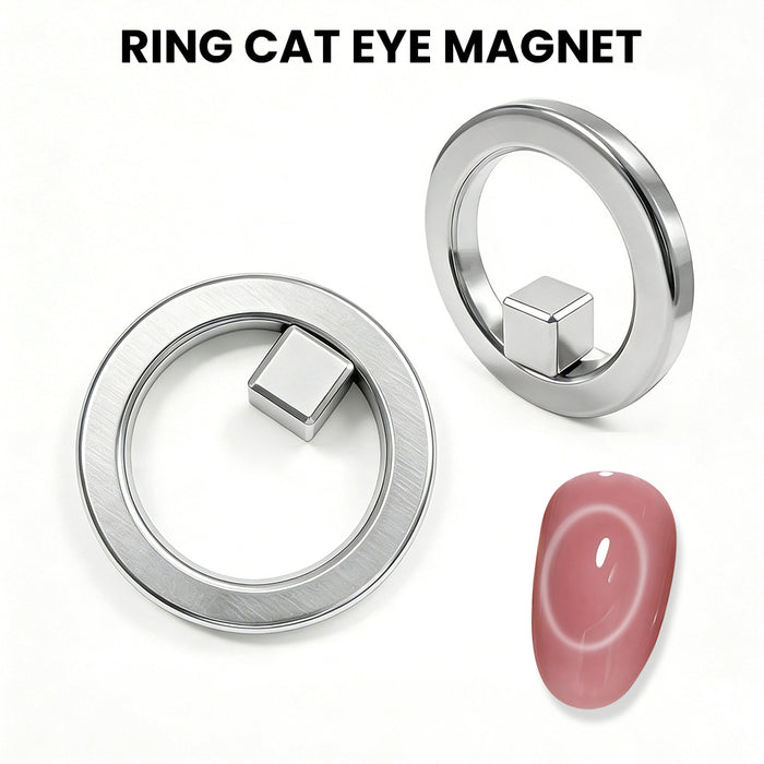 Ring Cat Eye Magnet - Silver Hollow Cat Eye Magnetic Wand for Cat Eye Gel Polish