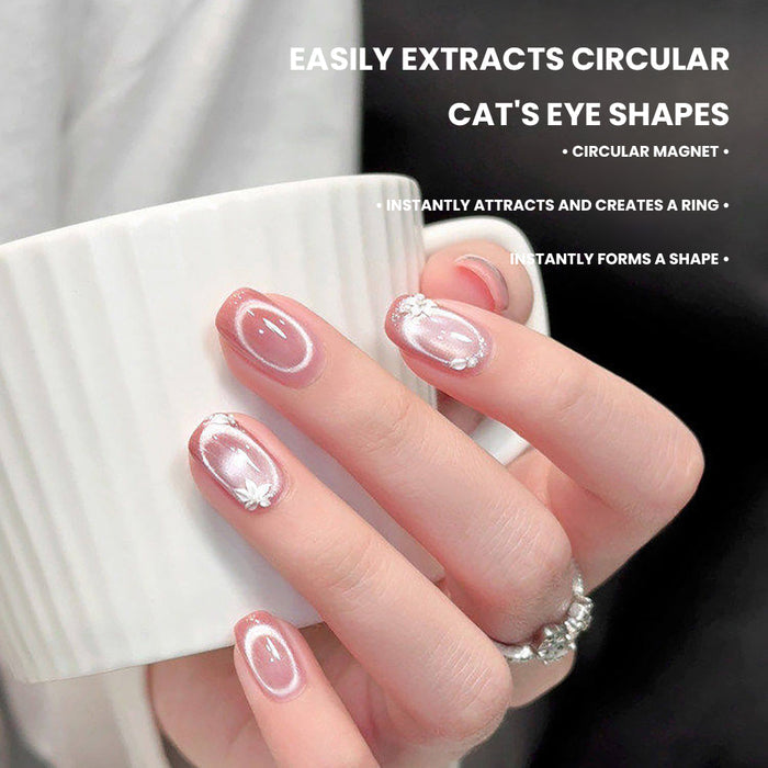 Ring Cat Eye Magnet - Silver Hollow Cat Eye Magnetic Wand for Cat Eye Gel Polish