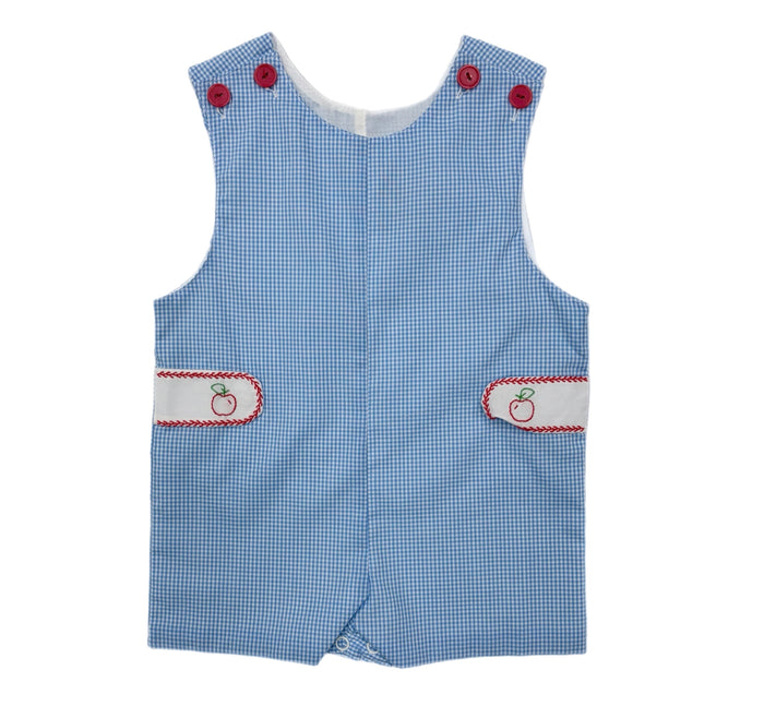 RN Apple Tab Blue Gingham Shortall