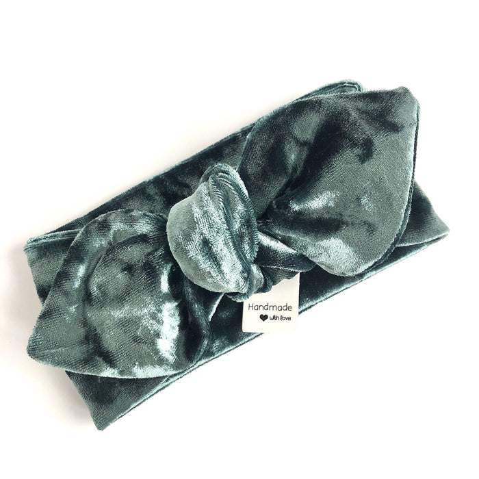 Rose, Green, Burgundy Velvet Headbands