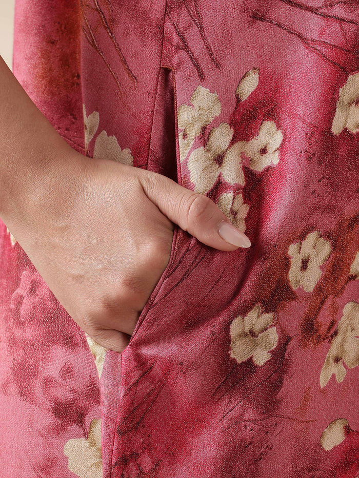 Rose Pink A Line Branded Nighty for Women