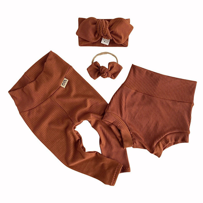 Rust Rib Leggings and/or Headbands