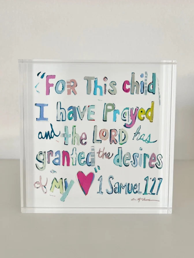 Samuel Verse on Acrylic Blue
