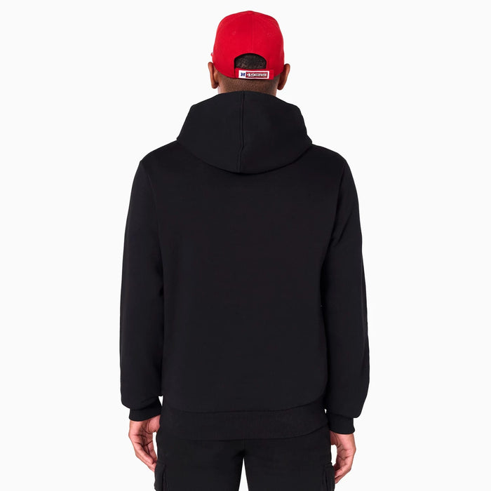 The Male model is wearing San Francisco 49ers NFL Black Pullover Hoodie 2
