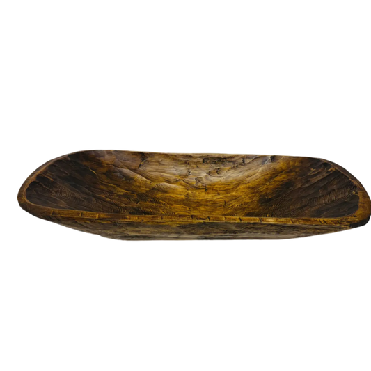 santa fe dough bowl brown large long tabletop