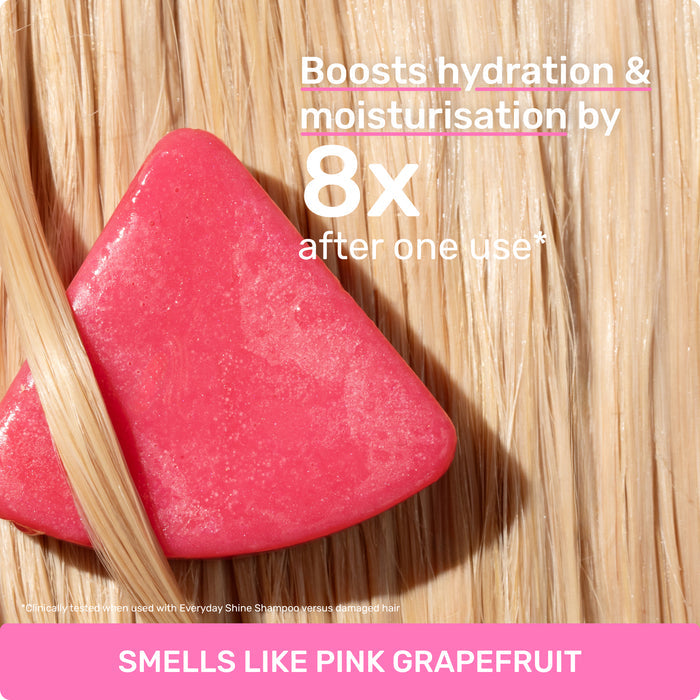 Boosts hydration and moisturization by 8X after one use* 

Clinically tested when used with Everyday Shine Shampoo versus damaged hair 

SMELLS LIKE PINK GRAPEFRUIT