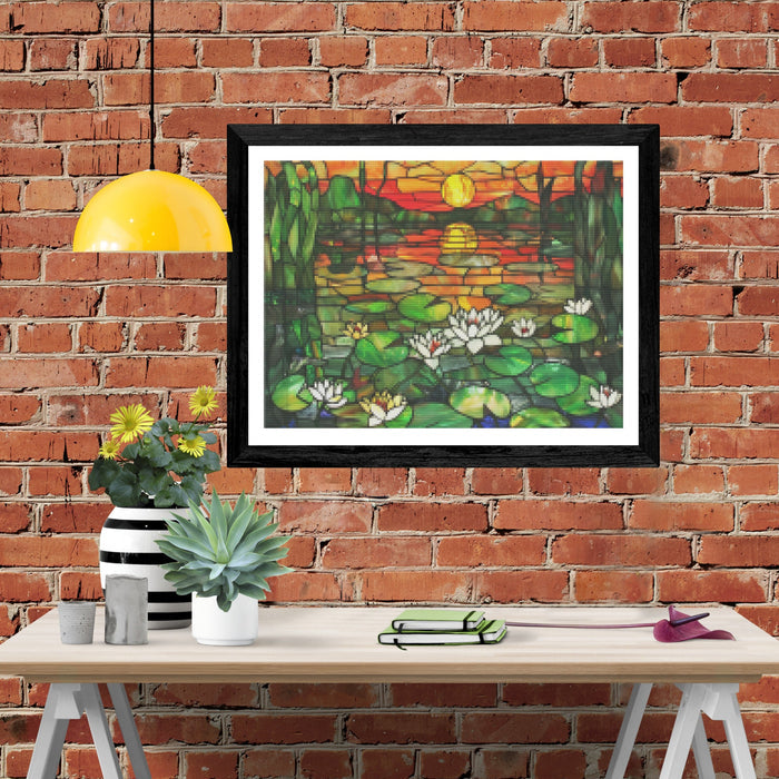 Serene Depiction Of A Lily Pond
