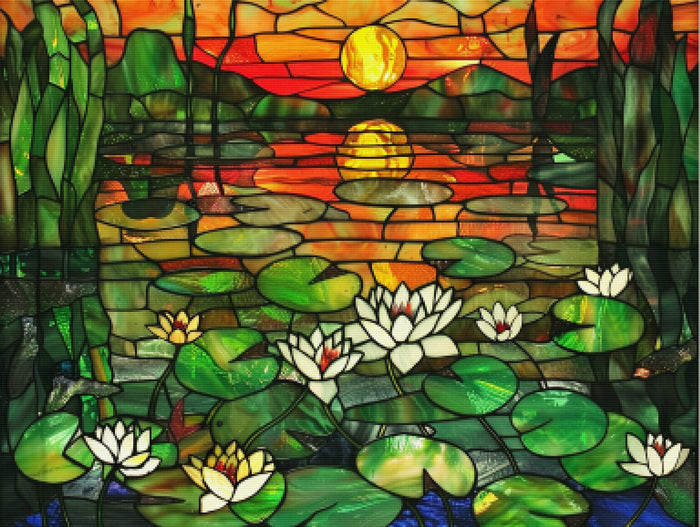 Serene Depiction Of A Lily Pond