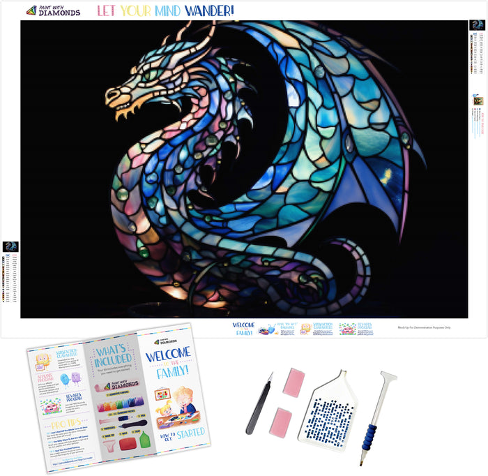 Serpentine Dragon Stained Glass