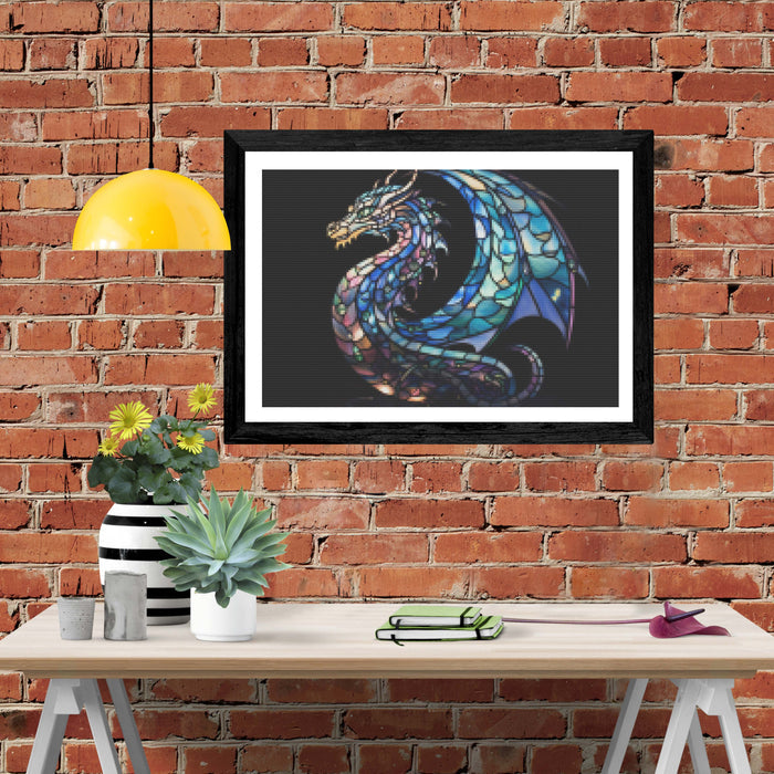 Serpentine Dragon Stained Glass