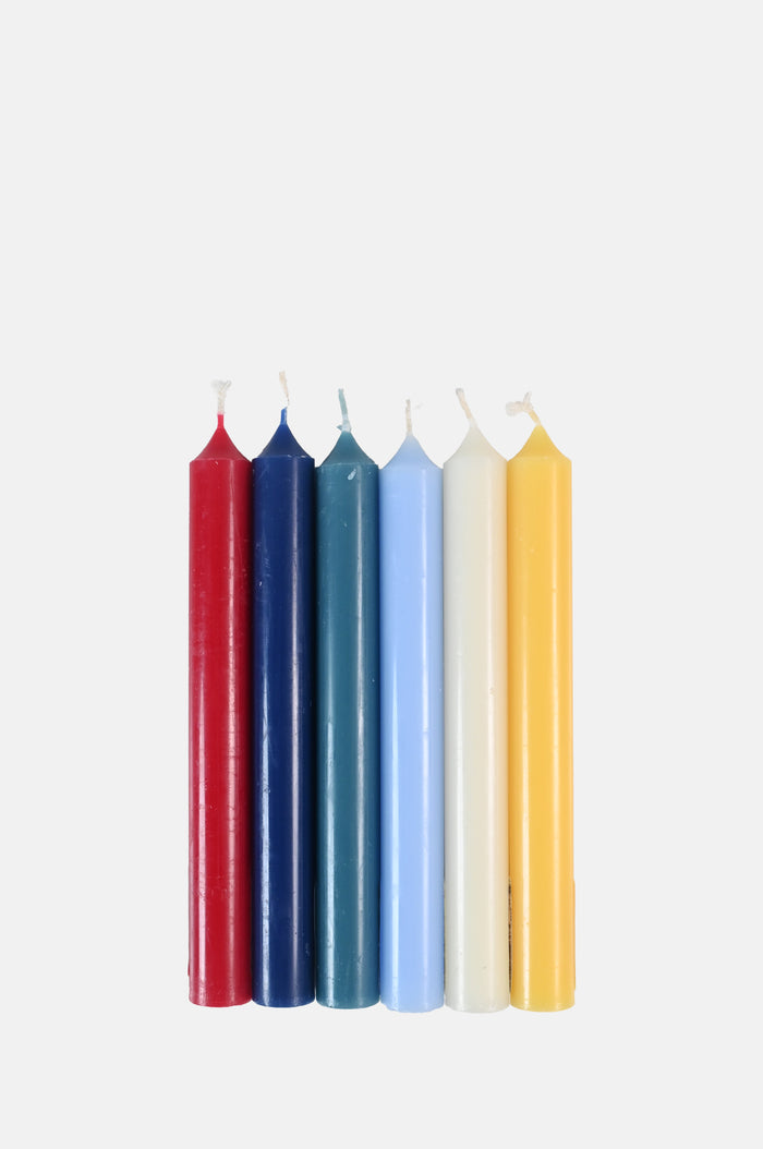 Set of 12 Mediterranean Table Mix Dinner Candles