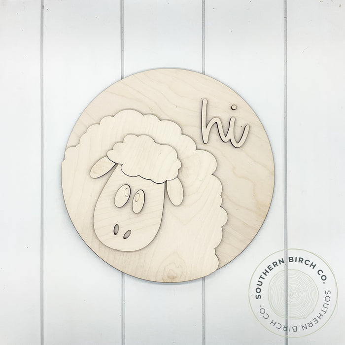 Sheep 3D Round Blank