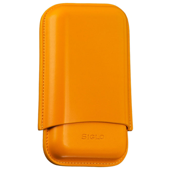 Siglo Vibrant Yellow Leather Cigar Case (3 Cigars)