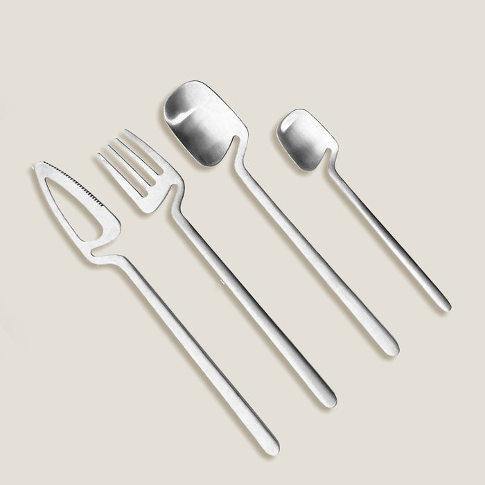 Silver Hollow Silverware Set