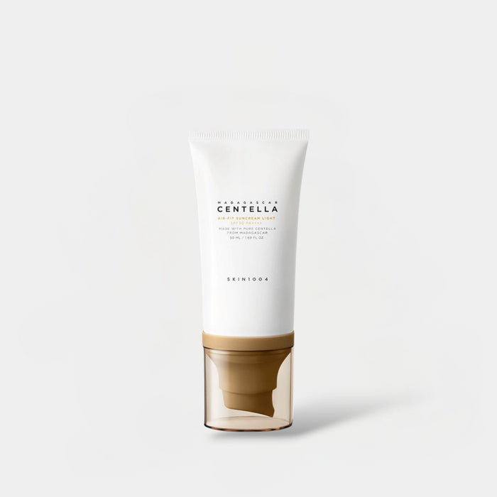 SKIN1004 Madagascar Centella Air Fit Sun Cream Light 50ml. SKIN1004 مدغشقر كينتيلا اير فيت كريم الشمس لايت - Princess Cosmetics Qatar