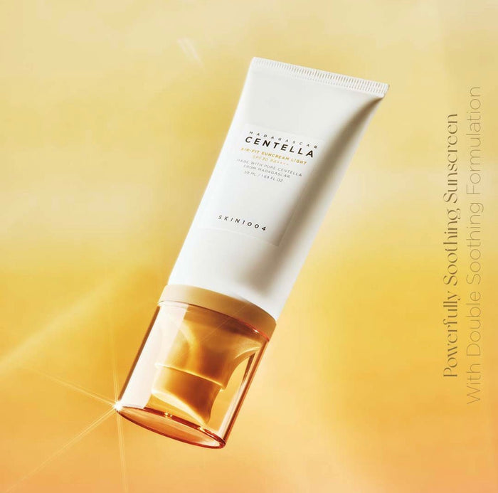 Skin1004 Madagascar Centella Air Fit Sun Cream Light 50ml. Skin1004 مدغشقر كينتيلا اير فيت كريم الشمس لايت - Princess Cosmetics Qatar