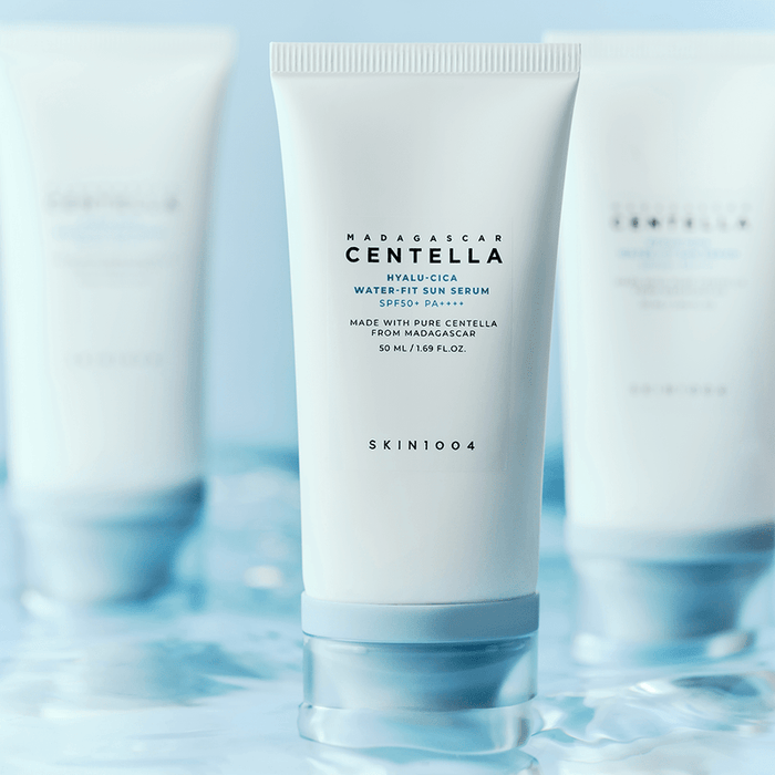 Skin1004 Madagascar Centella Hyalu - Cica Water - Fit Sun Serum. سكين 1004 مدغشقر كينتيلا هيالو سيكا سيروم واقي من الشمس - Princess Cosmetics Qatar