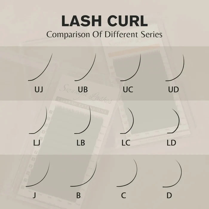 Slanting 2D Pre-Made Volume Lash Extensions 0.07mm — 8-15mm Mixed Tray| Swaniya Lashes