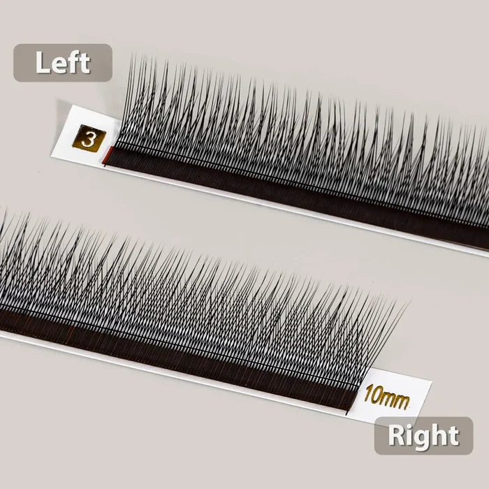 Slanting 2D Pre-Made Volume Lash Extensions 0.07mm — 8-15mm Mixed Tray| Swaniya Lashes